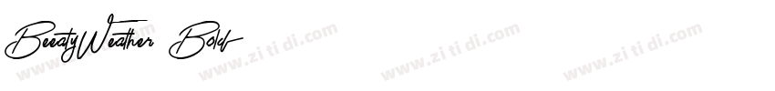 BeeatyWeather Bold字体转换